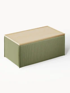 Online Reposapiés puf de pana con espacio de almacenamiento Lennon Reposapiés|Sofás