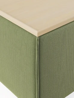 Online Reposapiés puf de pana con espacio de almacenamiento Lennon Reposapiés|Sofás