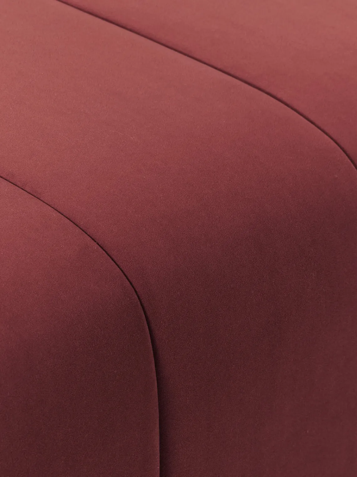 Reposapiés|Sofás>Westwing Collection Reposapiés puf de terciopelo Lena Terciopelo rojo vino