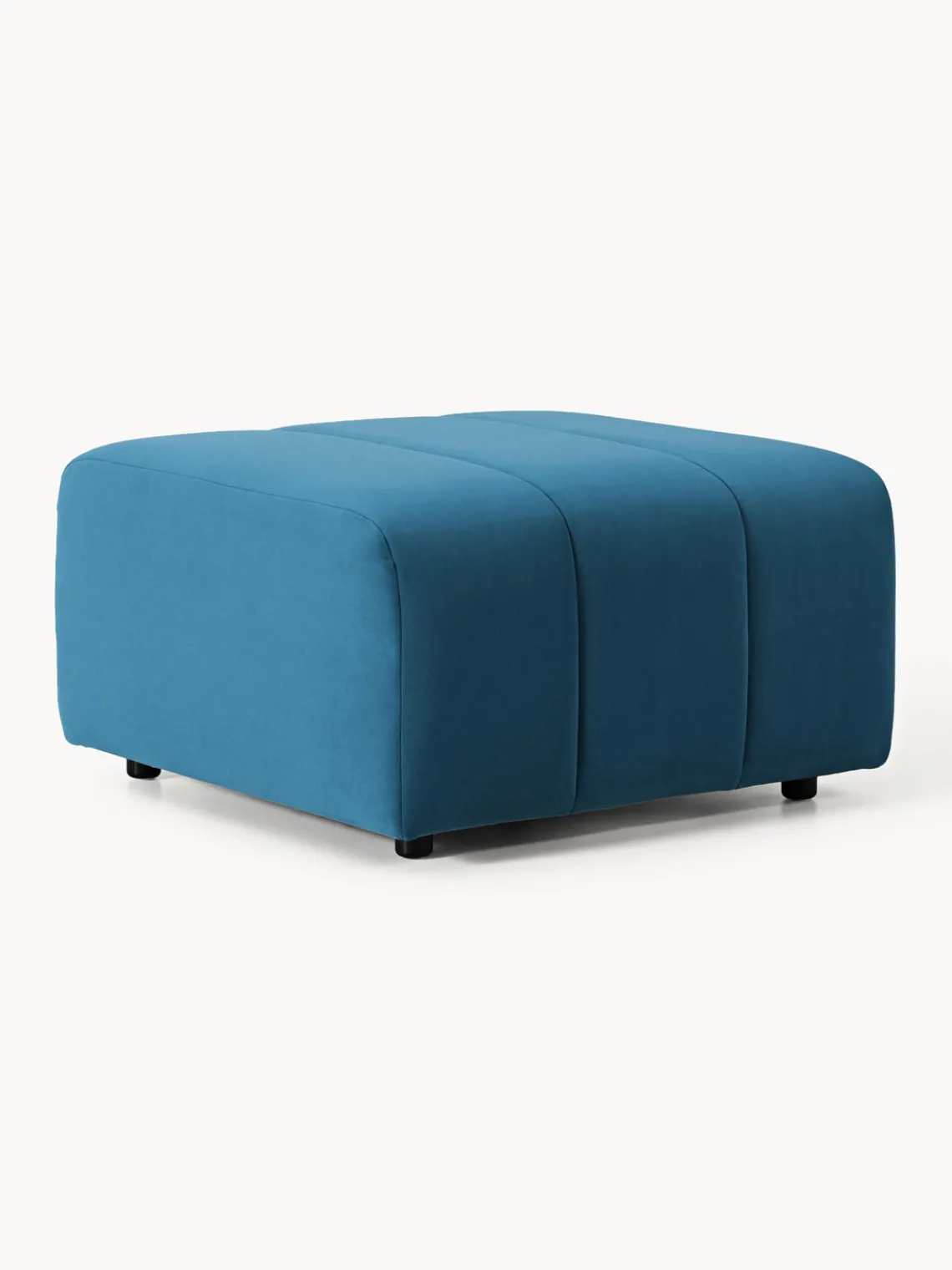 Outlet Reposapiés puf de terciopelo Lena Reposapiés|Sofás