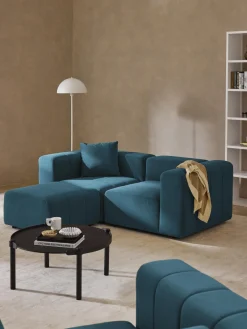 Outlet Reposapiés puf de terciopelo Lena Reposapiés|Sofás