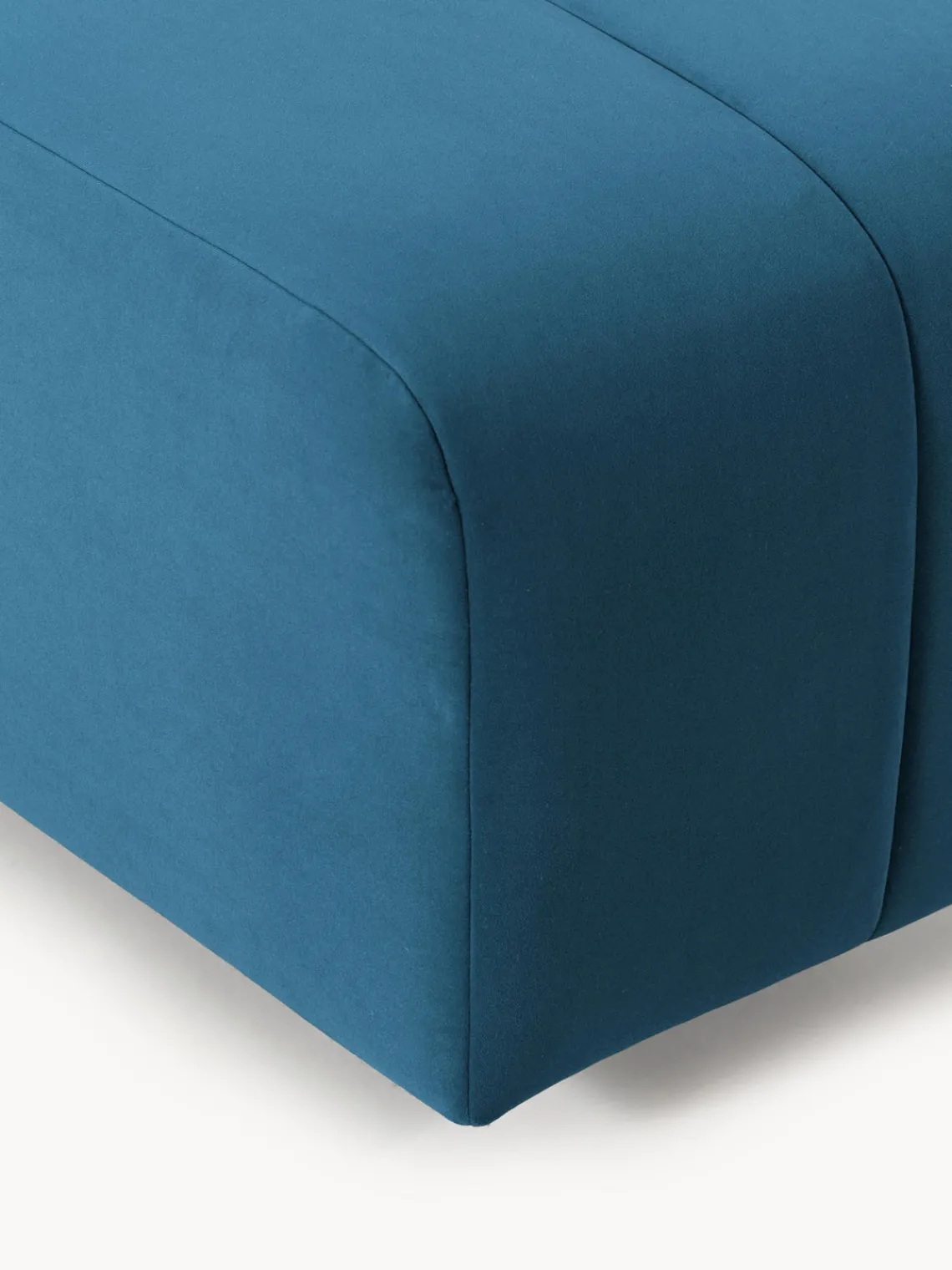 Outlet Reposapiés puf de terciopelo Lena Reposapiés|Sofás