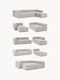 Clearance Reposapiés puf en tejido bouclé Lennon Reposapiés|Sofás