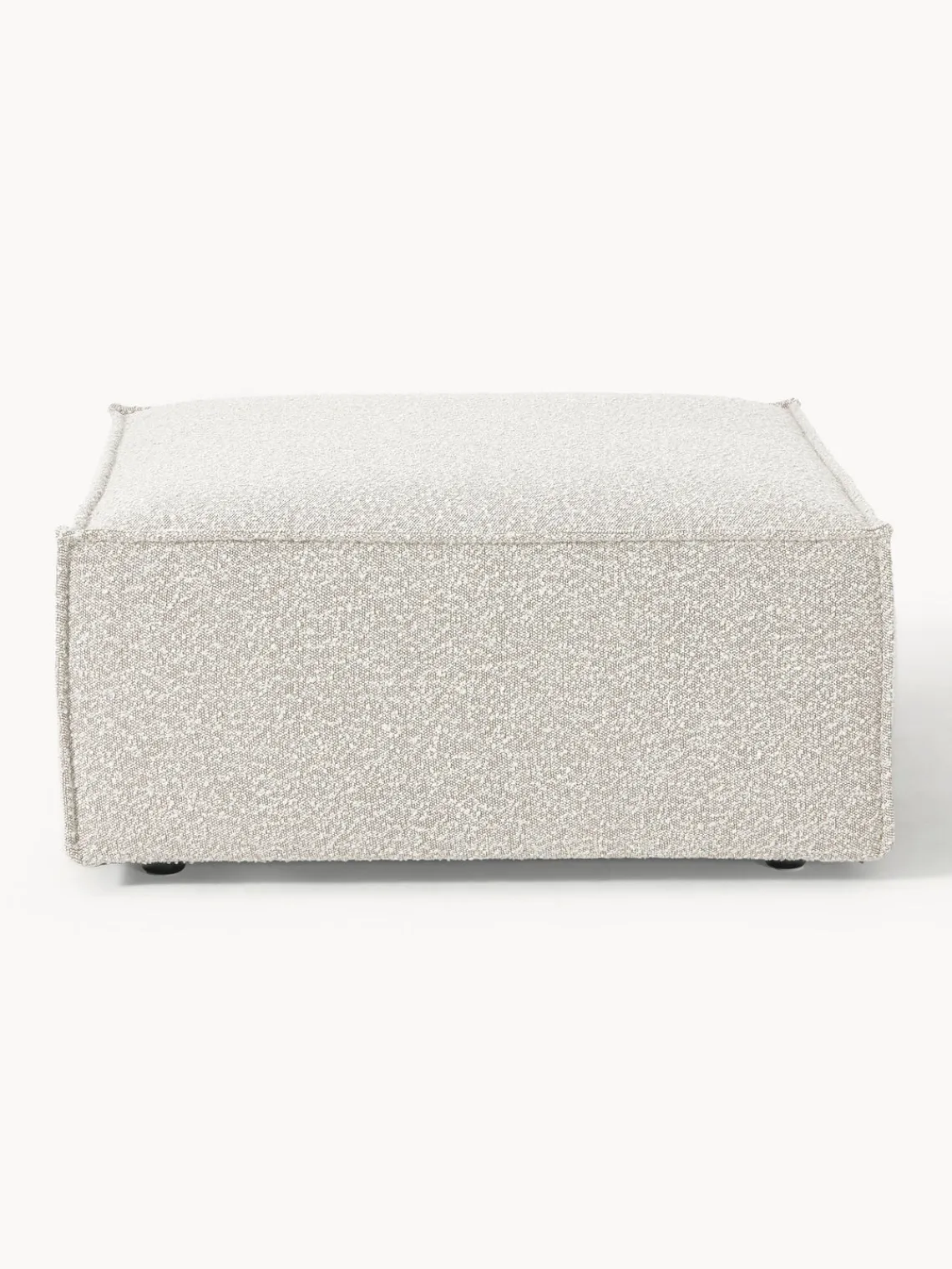 Reposapiés|Sofás>Westwing Collection Reposapiés puf en tejido bouclé Lennon Bouclé Off White