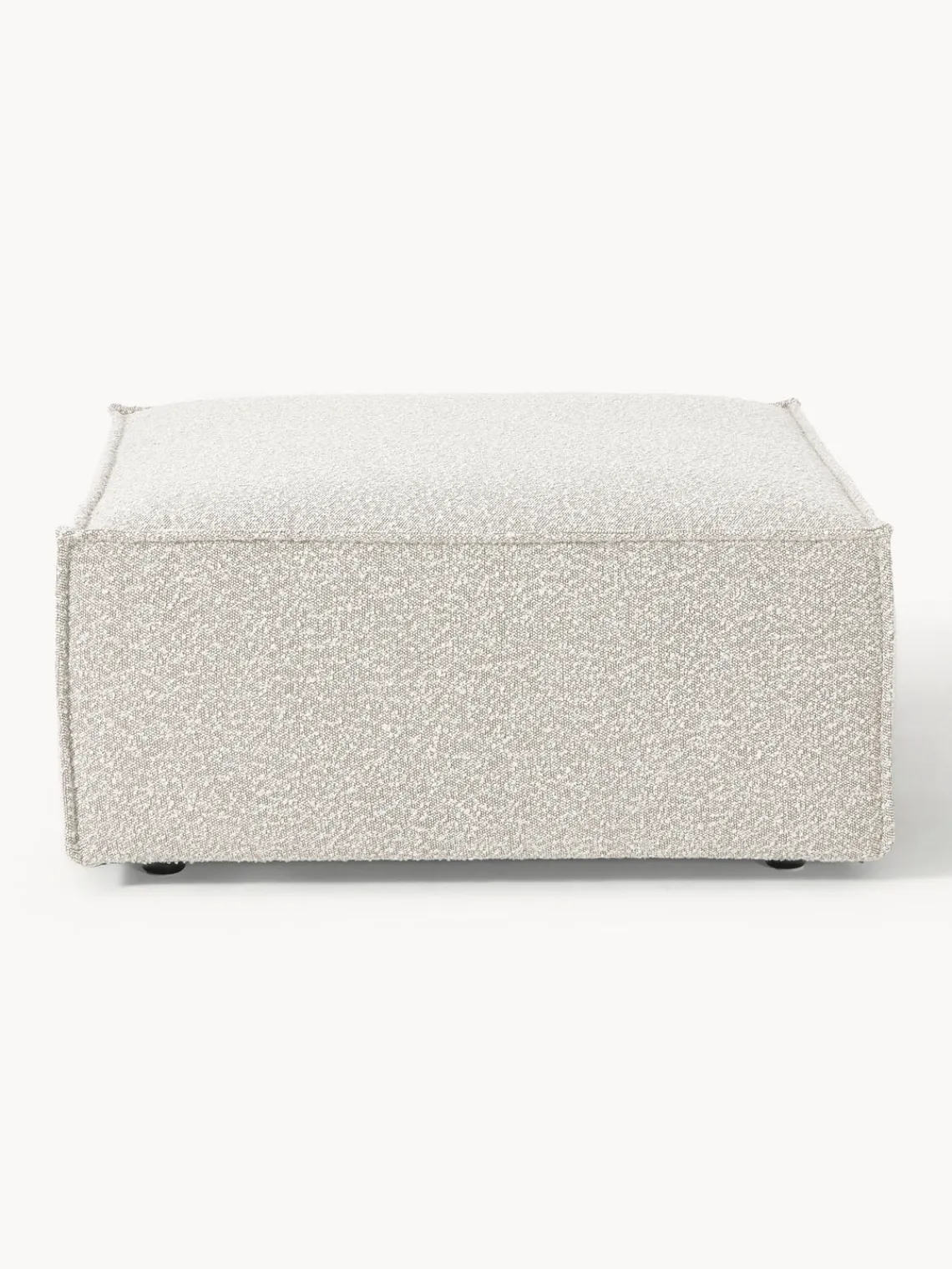 Reposapiés|Sofás>Westwing Collection Reposapiés puf en tejido bouclé Lennon Bouclé Off White