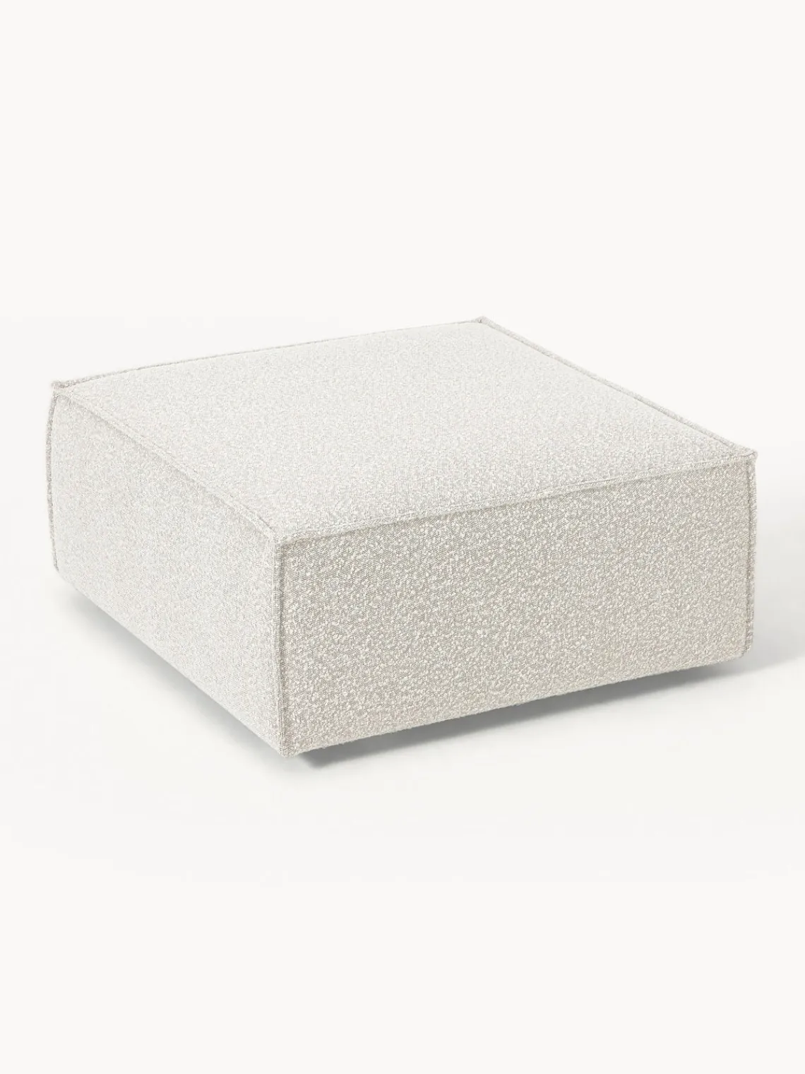 Reposapiés|Sofás>Westwing Collection Reposapiés puf en tejido bouclé Lennon Bouclé Off White