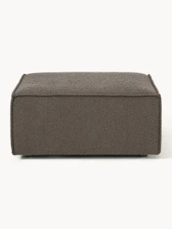 Sale Reposapiés puf en tejido bouclé Lennon Reposapiés|Sofás