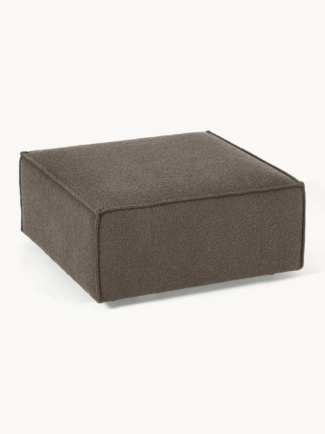 Sale Reposapiés puf en tejido bouclé Lennon Reposapiés|Sofás