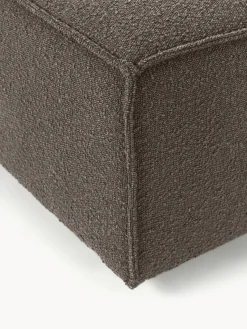 Sale Reposapiés puf en tejido bouclé Lennon Reposapiés|Sofás