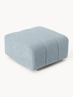 Sale Reposapiés puf en tejido bouclé Lena Reposapiés|Sofás