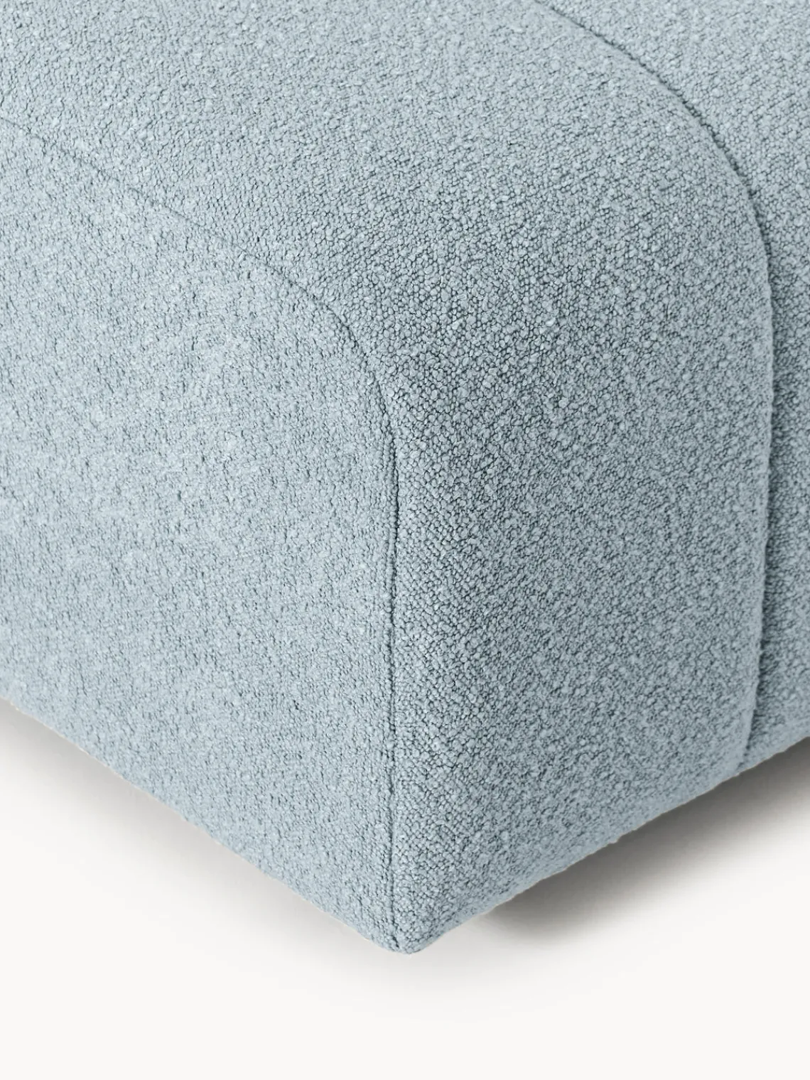 Sale Reposapiés puf en tejido bouclé Lena Reposapiés|Sofás