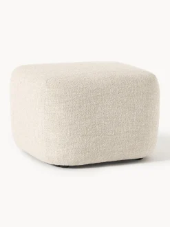 New Reposapiés puf en tejido bouclé Wolke Reposapiés|Sofás