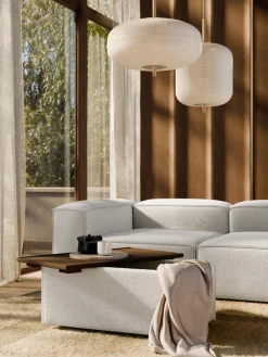 Hot Reposapiés puf en tejido bouclé con espacio de almacenamiento Lennon Reposapiés|Sofás