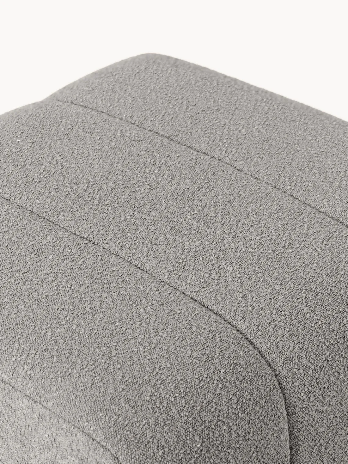 Sale Reposapiés puf en tejido bouclé Lena Reposapiés|Sofás