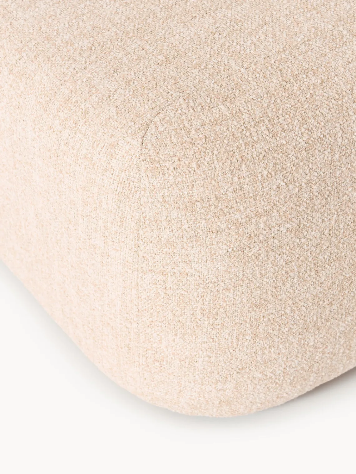 Clearance Reposapiés puf en tejido bouclé Wolke Reposapiés|Sofás