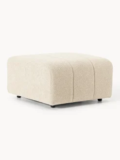 Sale Reposapiés puf en tejido bouclé Lena Reposapiés|Sofás