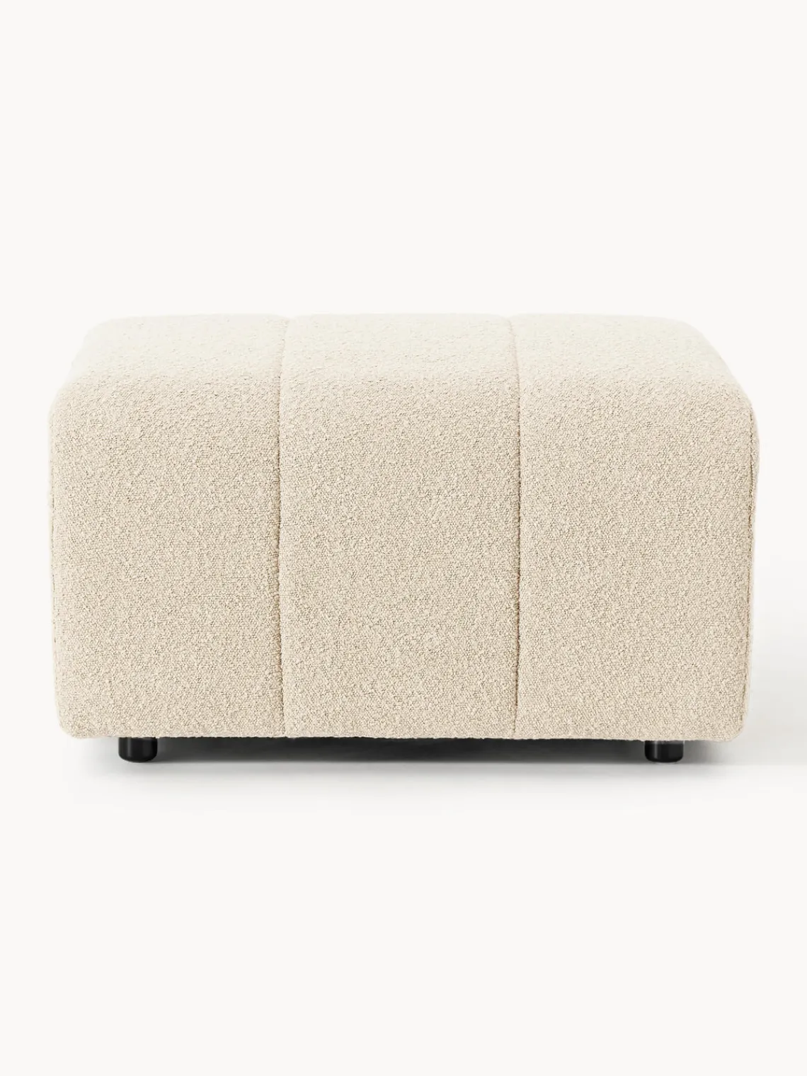 Sale Reposapiés puf en tejido bouclé Lena Reposapiés|Sofás