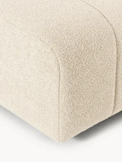 Sale Reposapiés puf en tejido bouclé Lena Reposapiés|Sofás