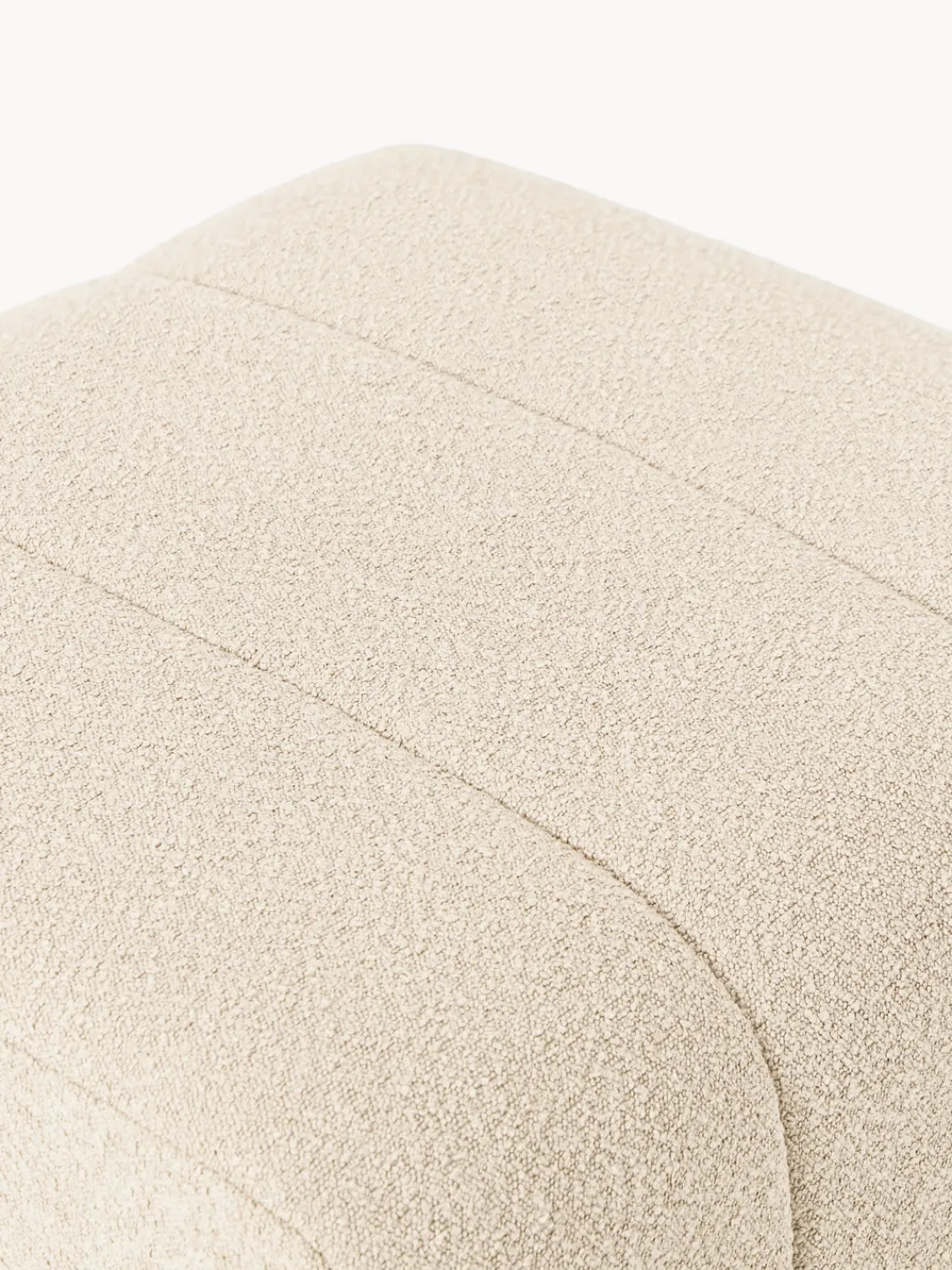 Sale Reposapiés puf en tejido bouclé Lena Reposapiés|Sofás