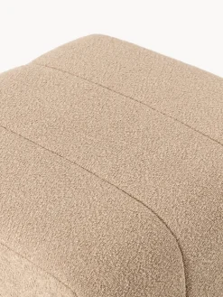 Reposapiés puf en tejido bouclé Lena Reposapiés|Sofás