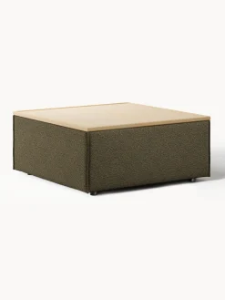 Best Reposapiés puf en tejido bouclé con espacio de almacenamiento Lennon Reposapiés|Sofás