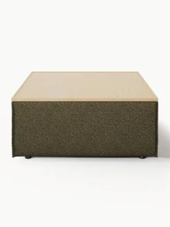 Best Reposapiés puf en tejido bouclé con espacio de almacenamiento Lennon Reposapiés|Sofás