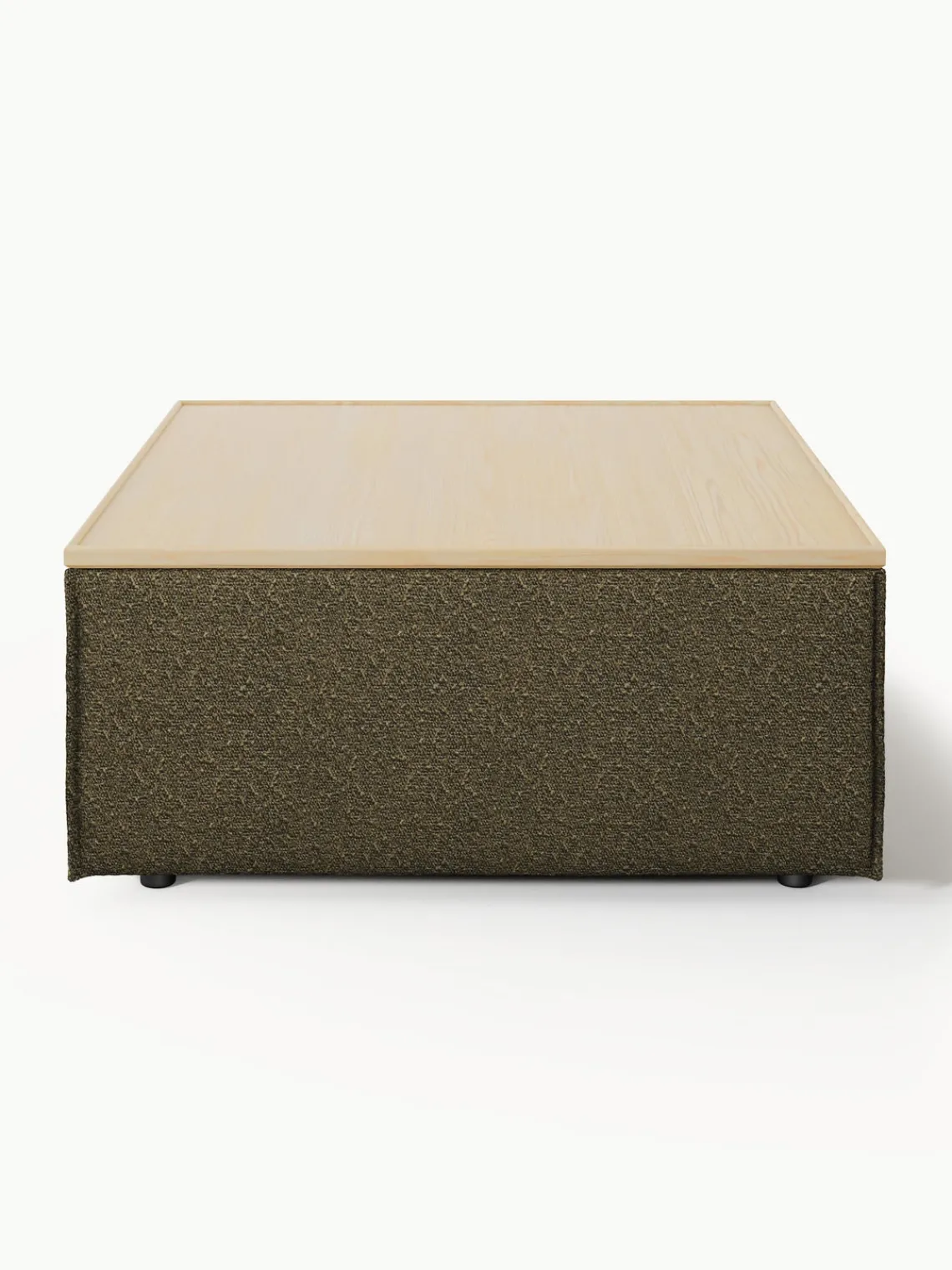 Best Reposapiés puf en tejido bouclé con espacio de almacenamiento Lennon Reposapiés|Sofás