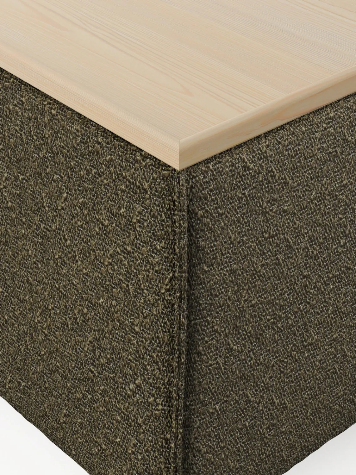 Best Reposapiés puf en tejido bouclé con espacio de almacenamiento Lennon Reposapiés|Sofás