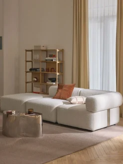 Hot Reposapiés puf en tejido bouclé Anton Sofás