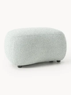 New Reposapiés puf en tejido bouclé Alba Reposapiés|Sofás