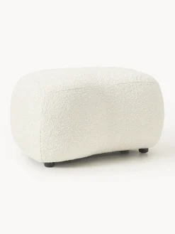 Hot Reposapiés puf en tejido bouclé Alba Reposapiés|Sofás