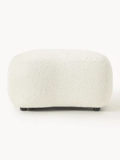 Hot Reposapiés puf en tejido bouclé Alba Reposapiés|Sofás