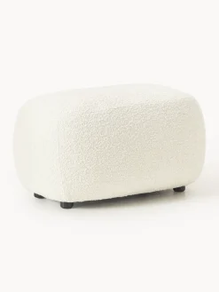 Hot Reposapiés puf en tejido bouclé Alba Reposapiés|Sofás