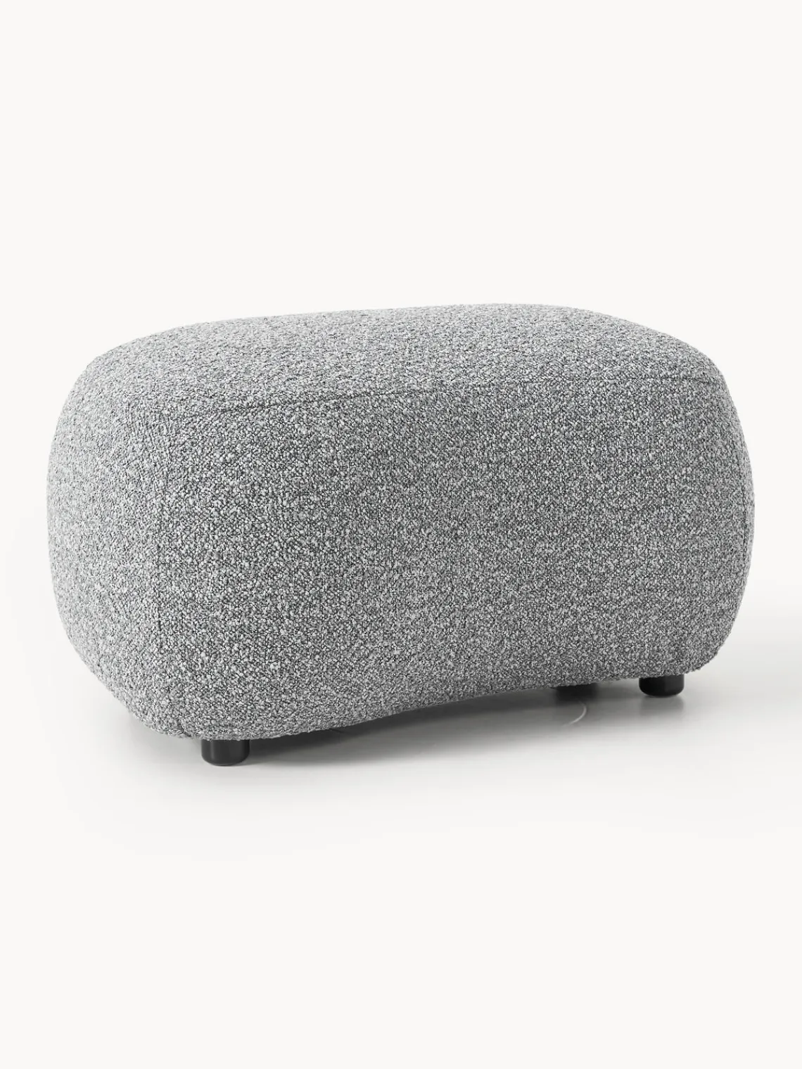 Outlet Reposapiés puf en tejido bouclé Alba Reposapiés|Sofás