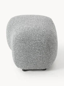 Outlet Reposapiés puf en tejido bouclé Alba Reposapiés|Sofás