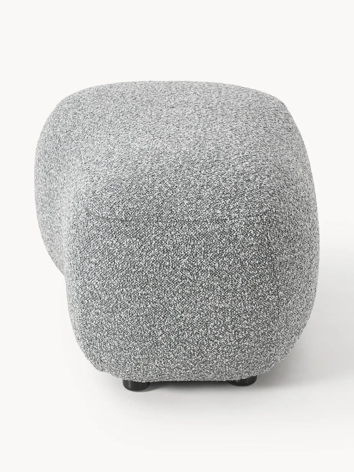 Outlet Reposapiés puf en tejido bouclé Alba Reposapiés|Sofás