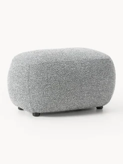 Outlet Reposapiés puf en tejido bouclé Alba Reposapiés|Sofás