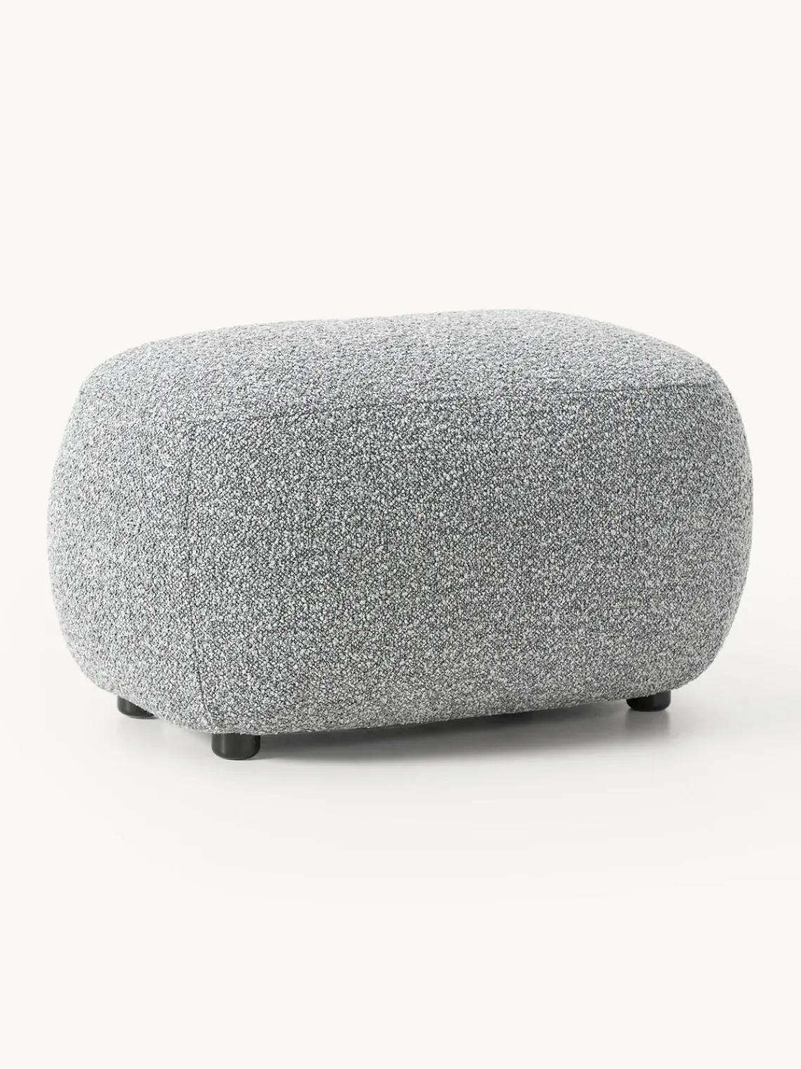 Outlet Reposapiés puf en tejido bouclé Alba Reposapiés|Sofás