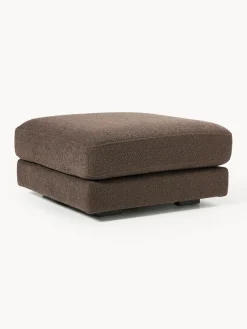 Sale Reposapiés puf en tejido bouclé Tribeca Reposapiés|Sofás