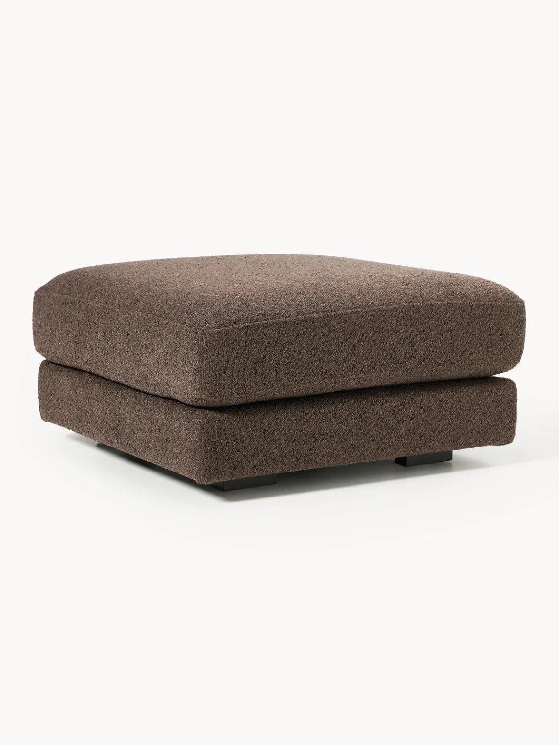 Sale Reposapiés puf en tejido bouclé Tribeca Reposapiés|Sofás