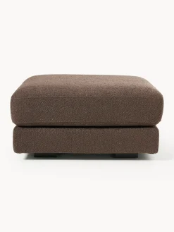 Sale Reposapiés puf en tejido bouclé Tribeca Reposapiés|Sofás