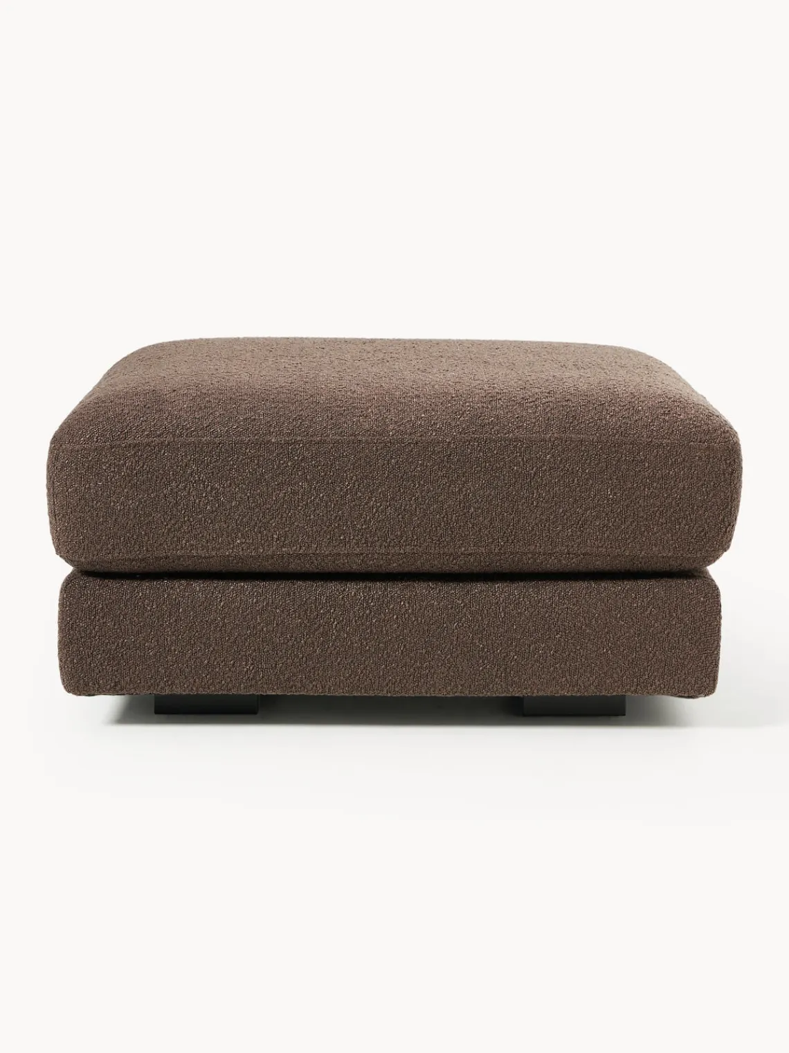 Sale Reposapiés puf en tejido bouclé Tribeca Reposapiés|Sofás