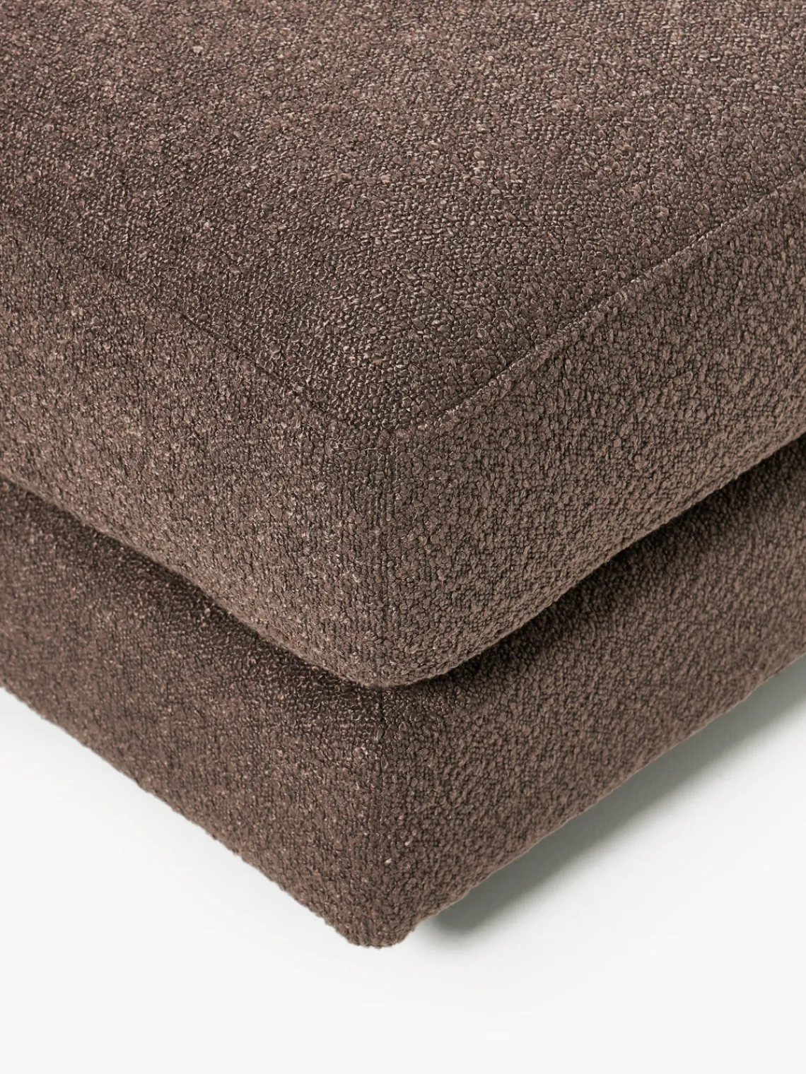 Sale Reposapiés puf en tejido bouclé Tribeca Reposapiés|Sofás