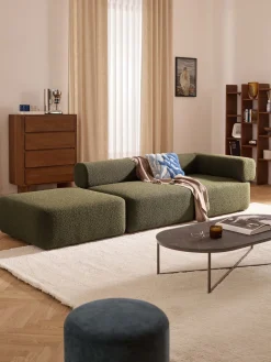 Discount Reposapiés puf en tejido bouclé Anton Sofás