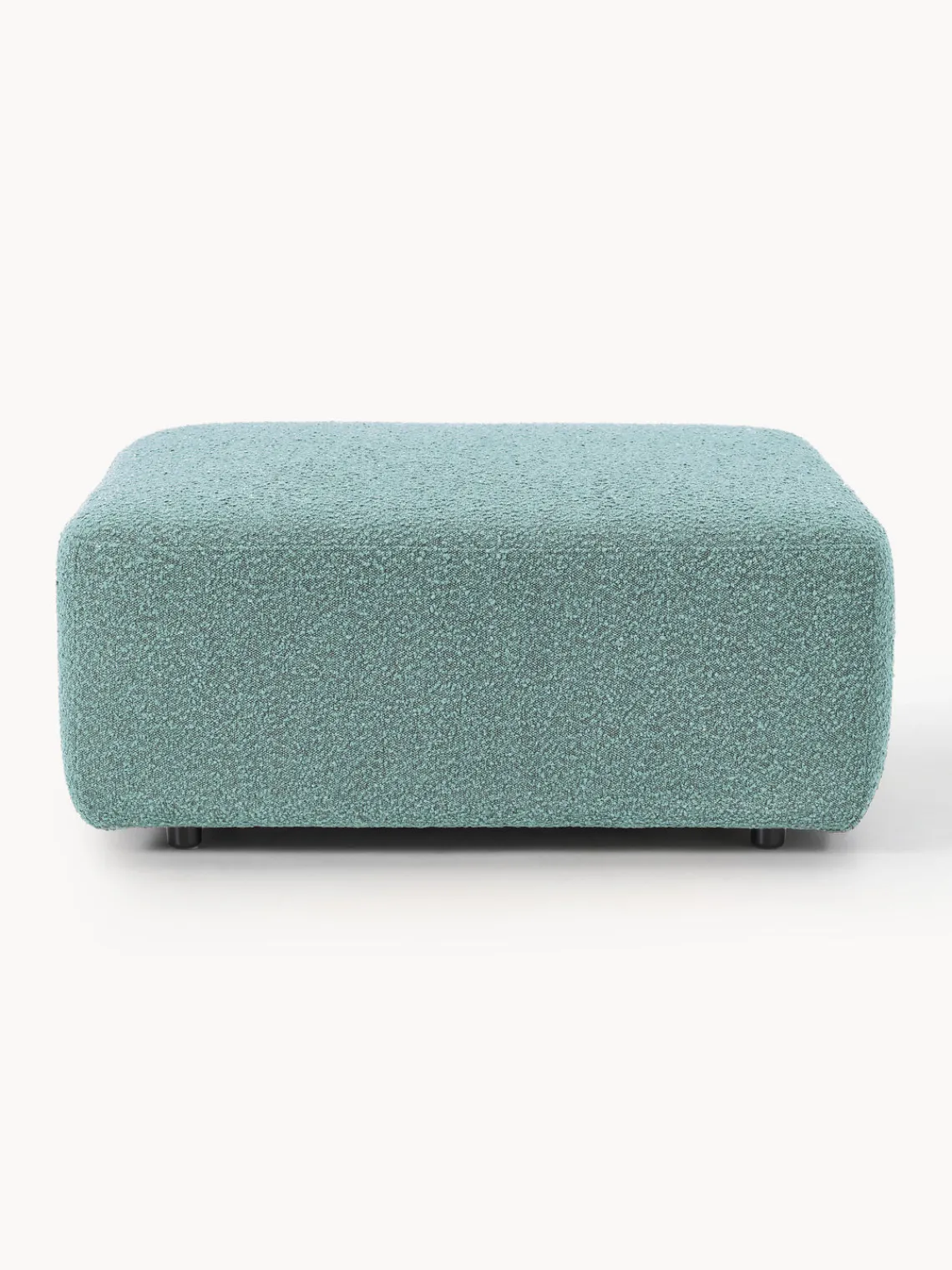 Outlet Reposapiés puf en tejido bouclé Anton Sofás