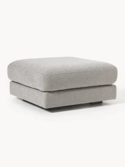 Reposapiés|Sofás>Westwing Collection Reposapiés puf en tejido bouclé Tribeca Bouclé gris