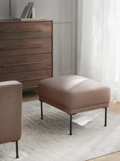 Reposapiés|Sofás>Westwing Collection Reposapiés puf Fluente Tejido taupe