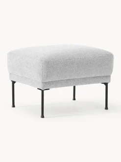 Reposapiés|Sofás>Westwing Collection Reposapiés puf Fluente Tejido gris