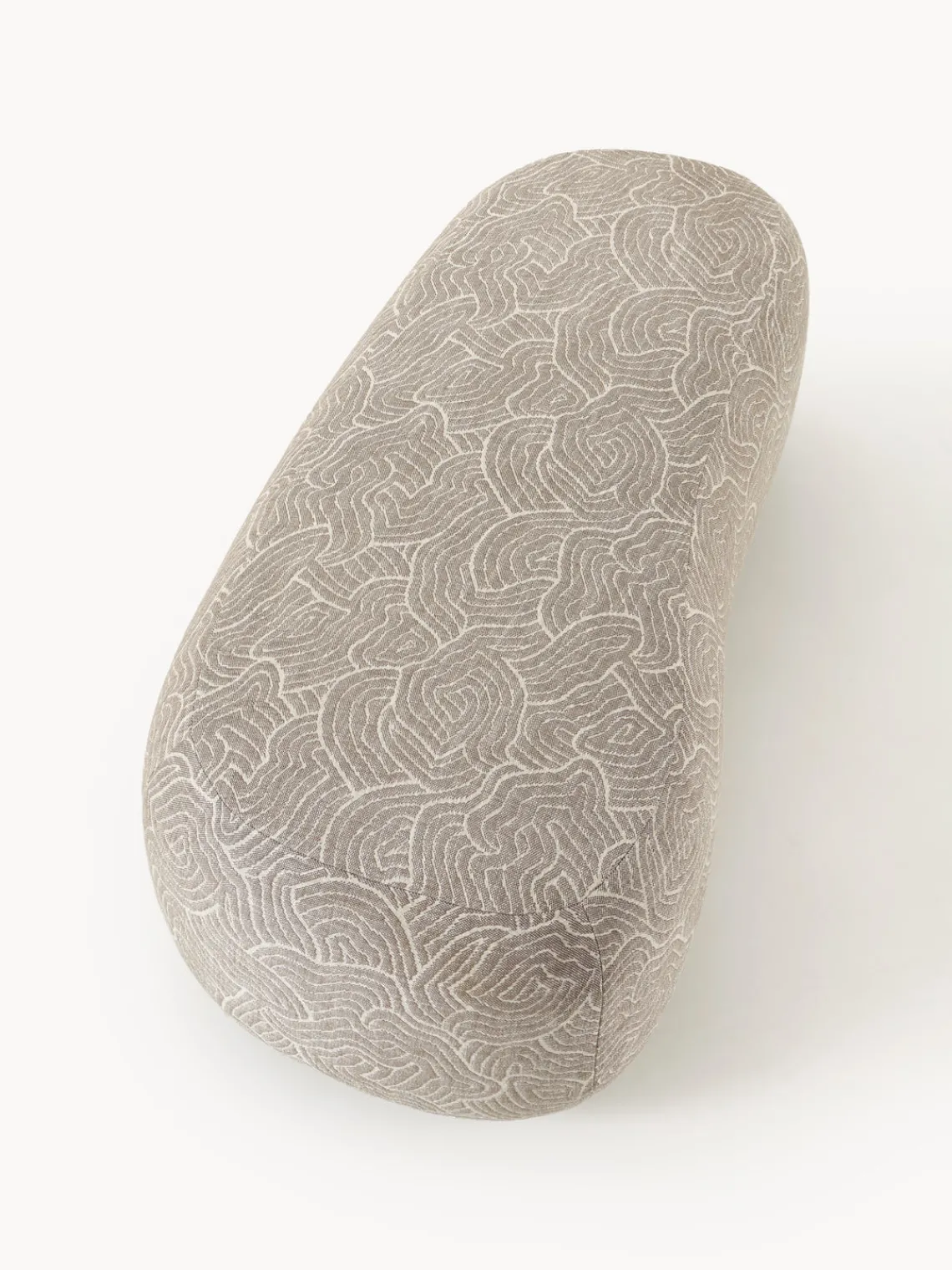 Reposapiés|Sofás>Westwing Collection Reposapiés puf grande Alba Tejido marrón