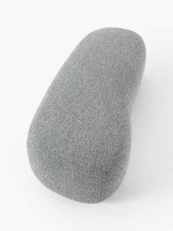 Reposapiés puf grande en tejido bouclé Alba Reposapiés|Sofás